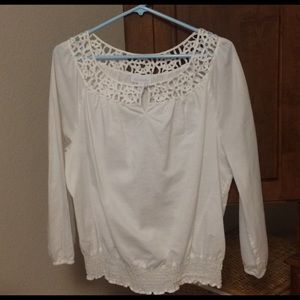 White cotton blouse size 16